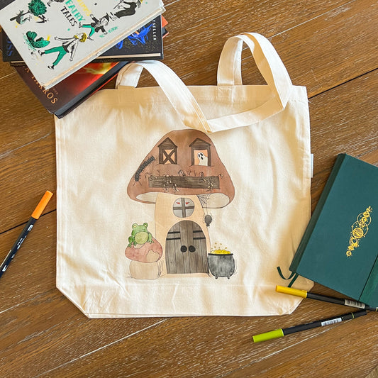 Haunted Mushroom Organic Cotton Tote Bag