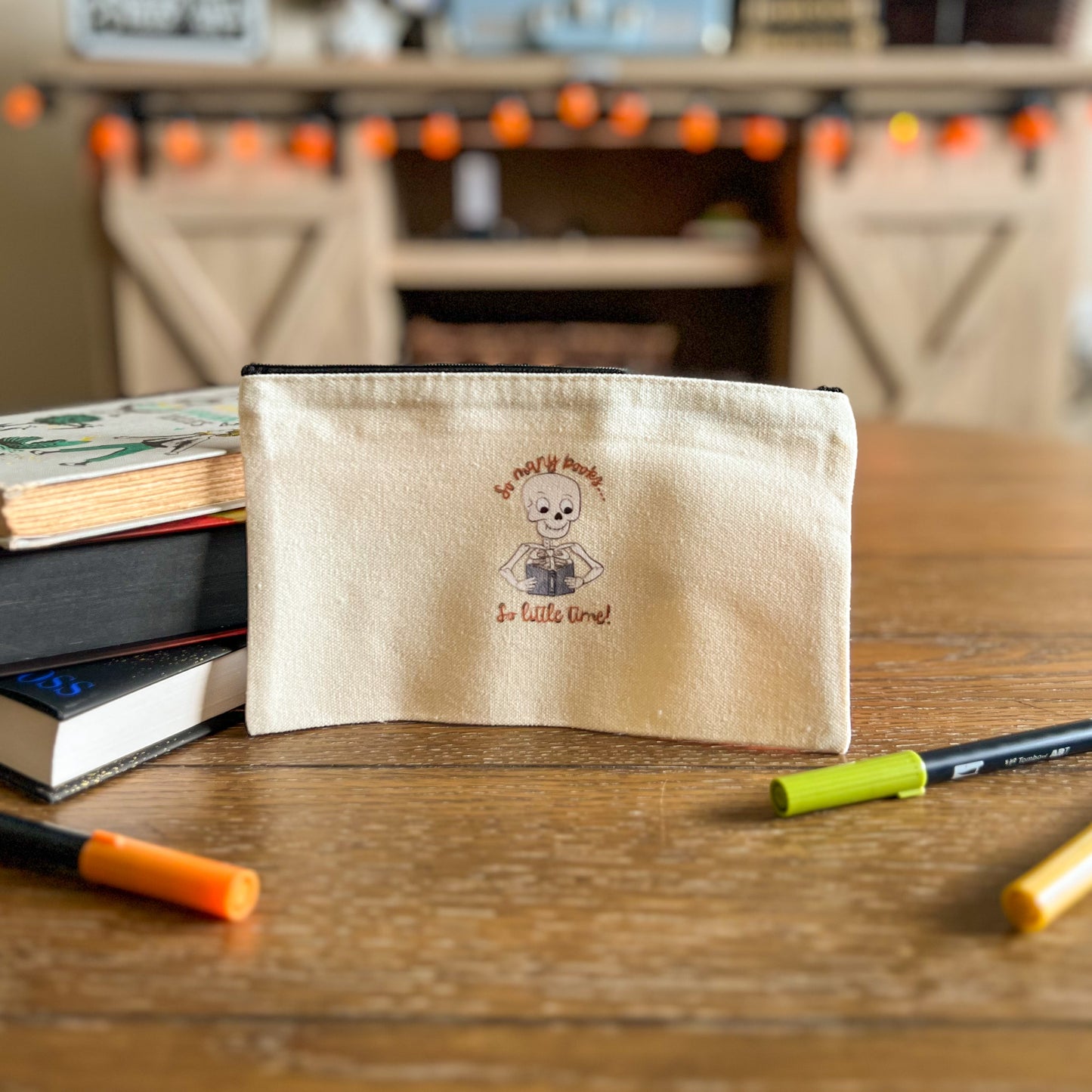 Reading Skelly Pencil Pouch