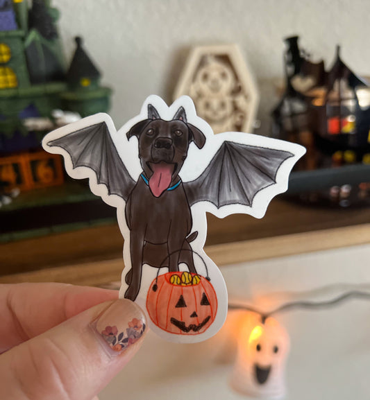 Bat Dog Navi Halloween Sticker