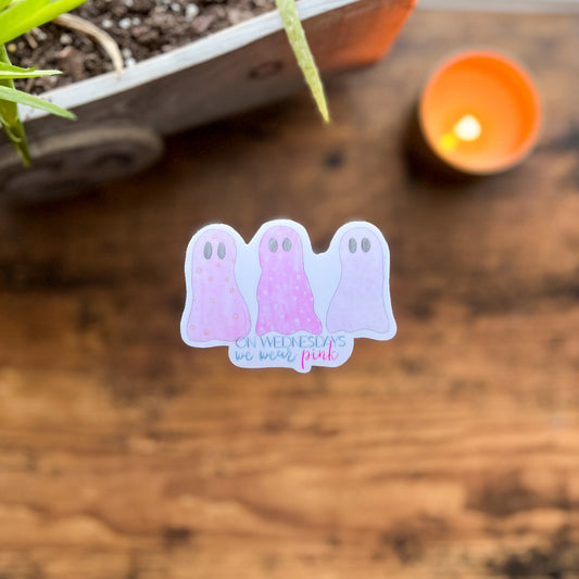 Pink Ghosts Sticker