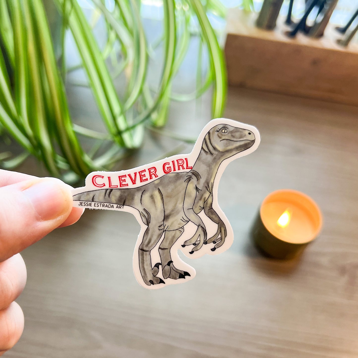 Clever Girl Chonky Dinosaur Sticker