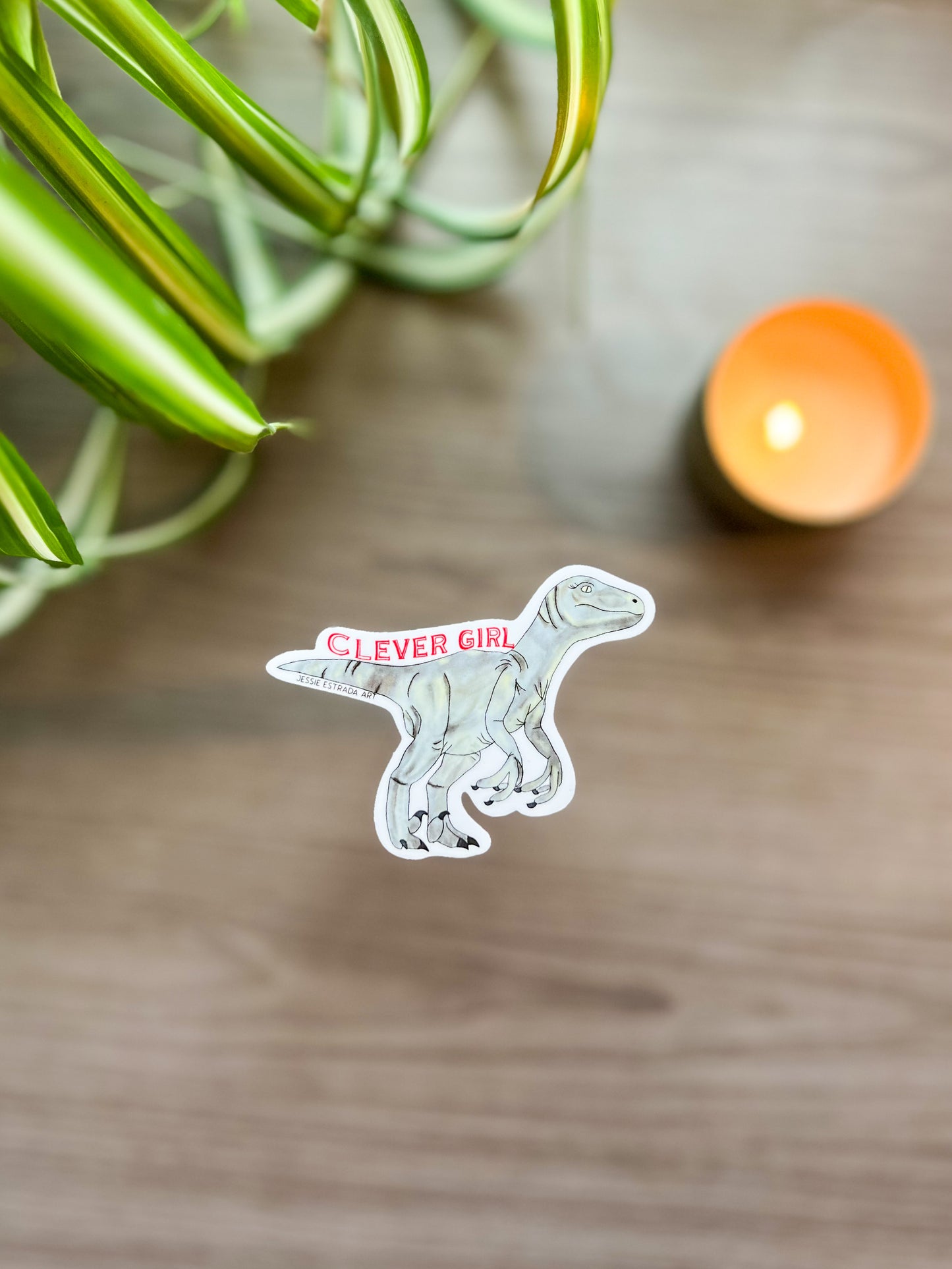 Clever Girl Chonky Dinosaur Sticker