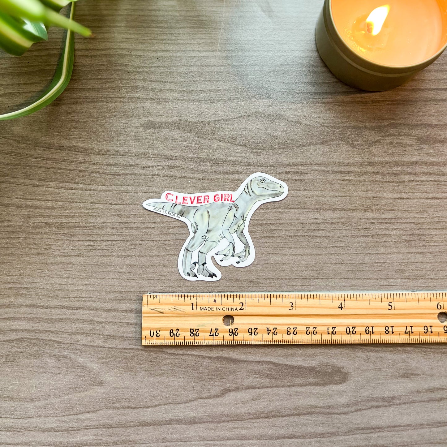 Clever Girl Chonky Dinosaur Sticker