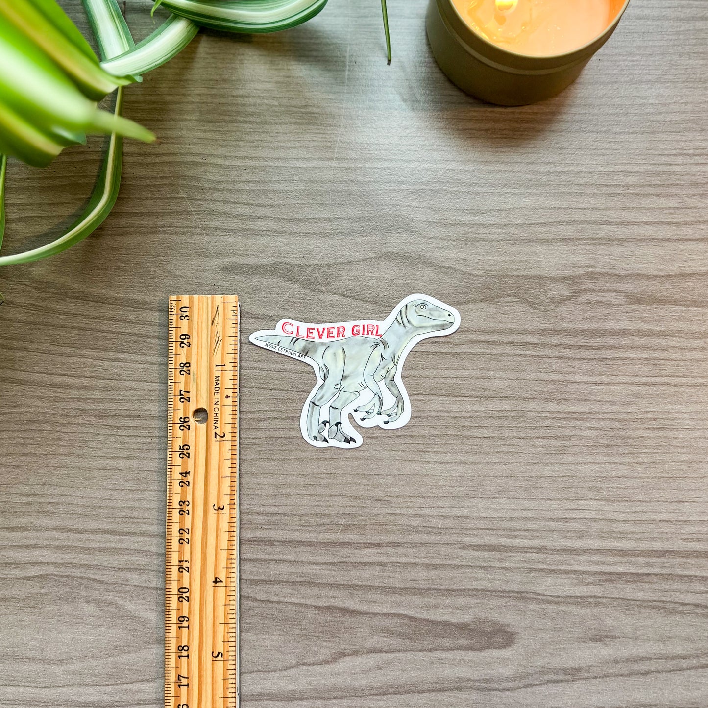 Clever Girl Chonky Dinosaur Sticker