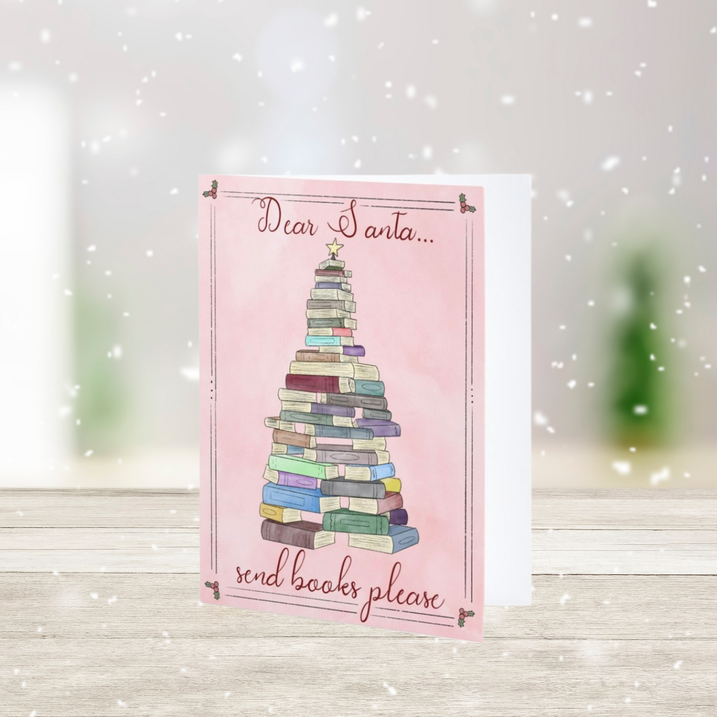 Books Please, Santa Greeting Card