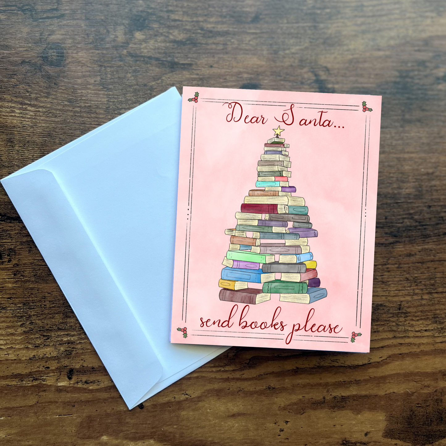 Books Please, Santa Greeting Card