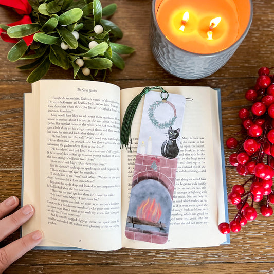 Winter Solstice Kitty Bookmark